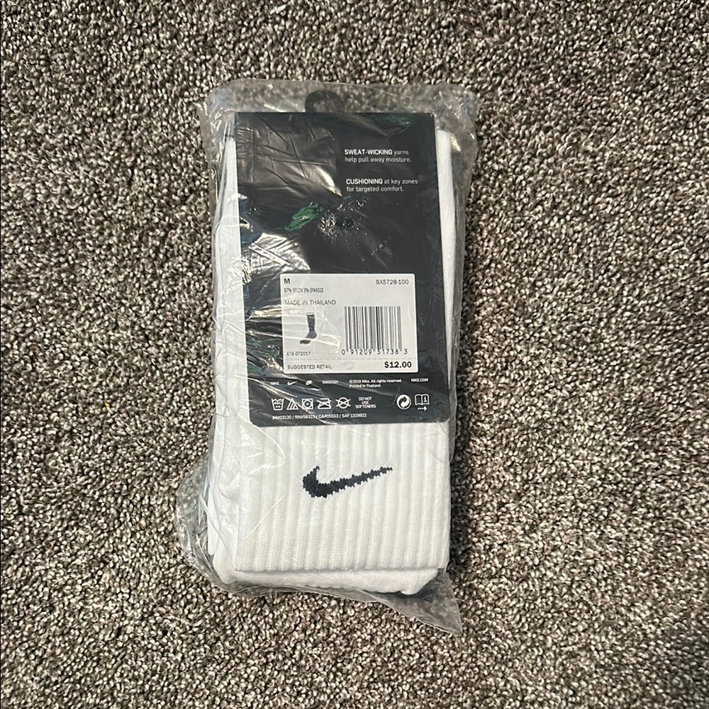 Nike White Crew Socks